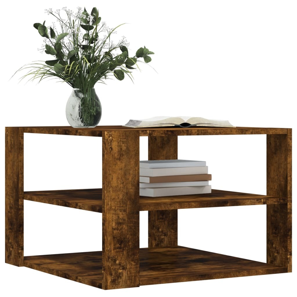 Coffee Table Smoked Oak Engineered Wood Small Coffee Table