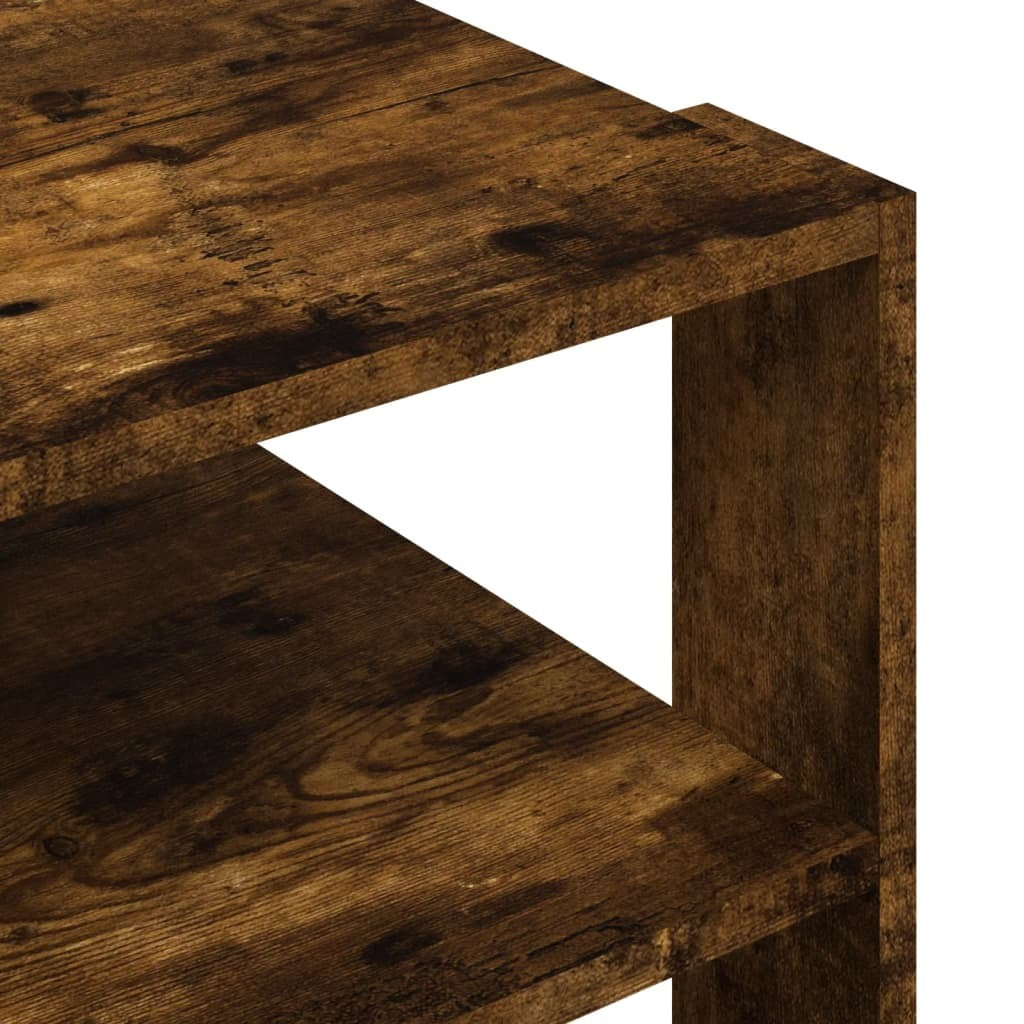 Coffee Table Smoked Oak Engineered Wood Small Coffee Table