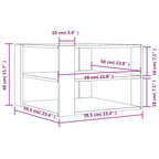 Coffee Table Smoked Oak Engineered Wood Small Coffee Table