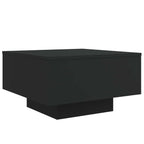 Coffee Table Black Engineered Wood Low Durable Coffee Table