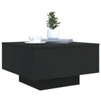 Coffee Table Black Engineered Wood Low Durable Coffee Table