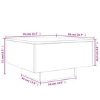 Coffee Table Black Engineered Wood Low Durable Coffee Table