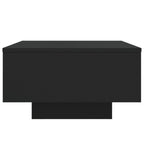 Coffee Table Black Engineered Wood 21.7 in square Lights