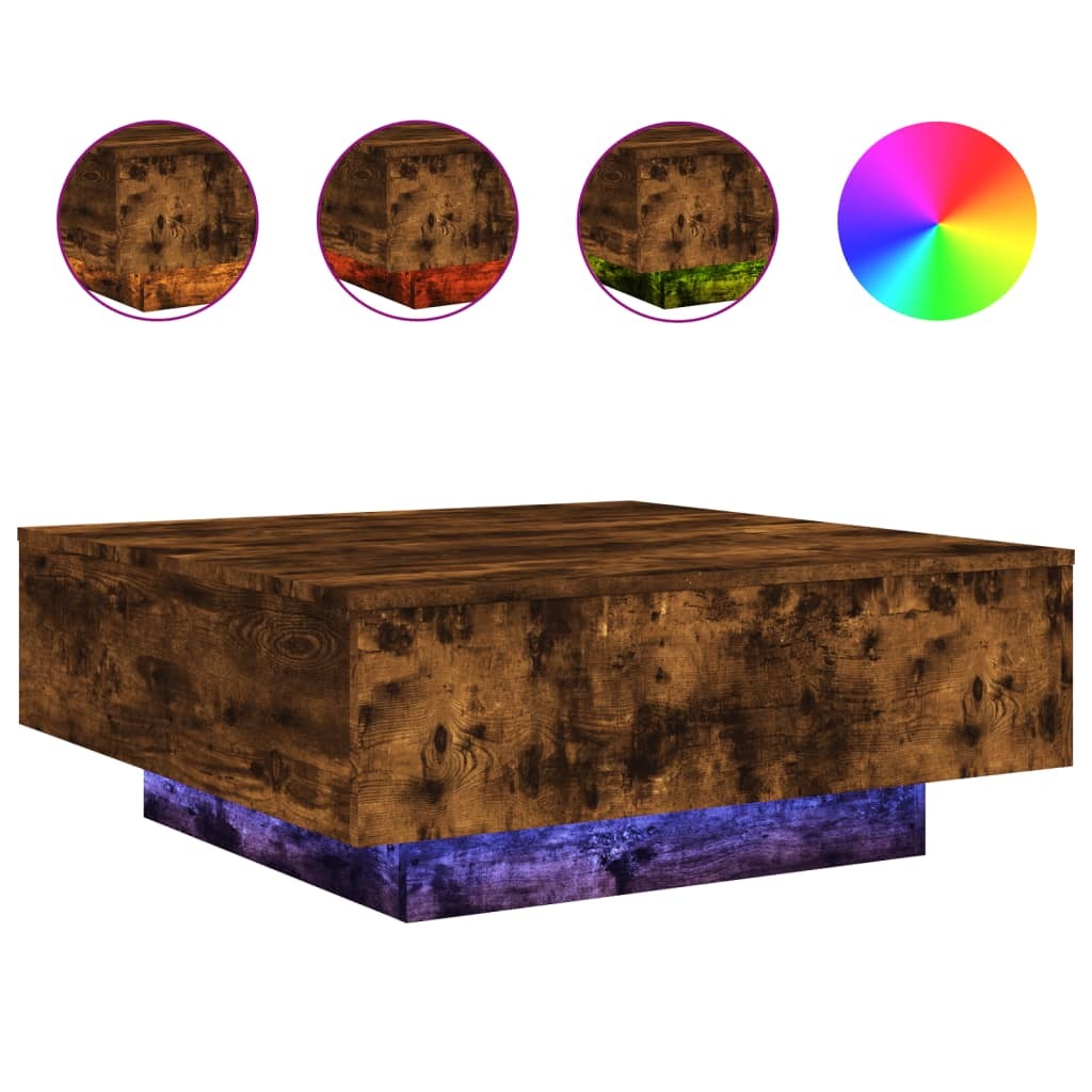 Coffee Table Smoked Oak Engineered wood Medium Coffee Table