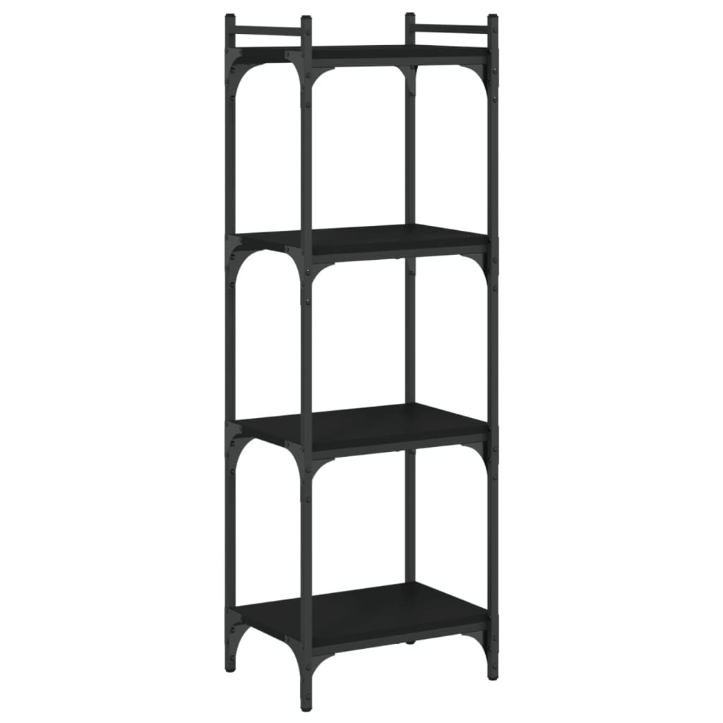 Bookcase Black Engineered wood and metal Medium Bookcase