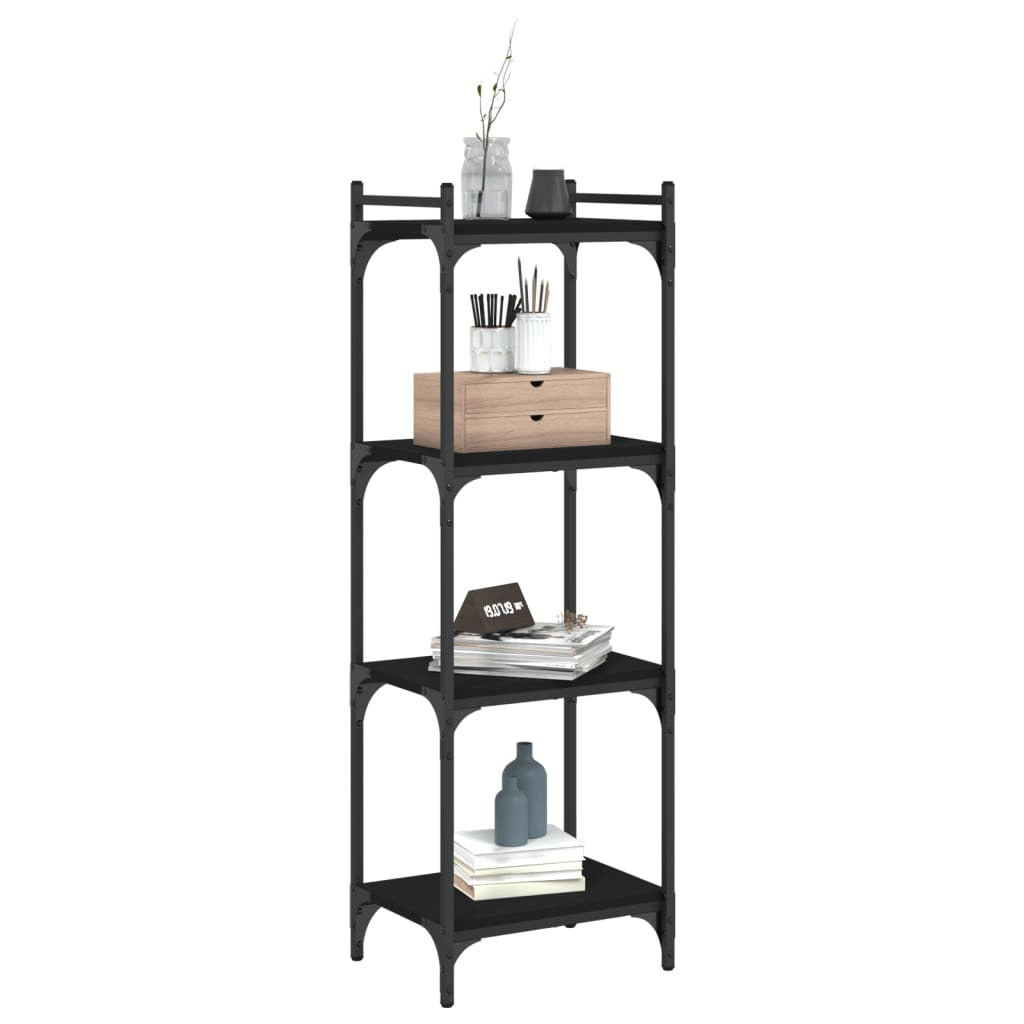 Bookcase Black Engineered wood and metal Medium Bookcase