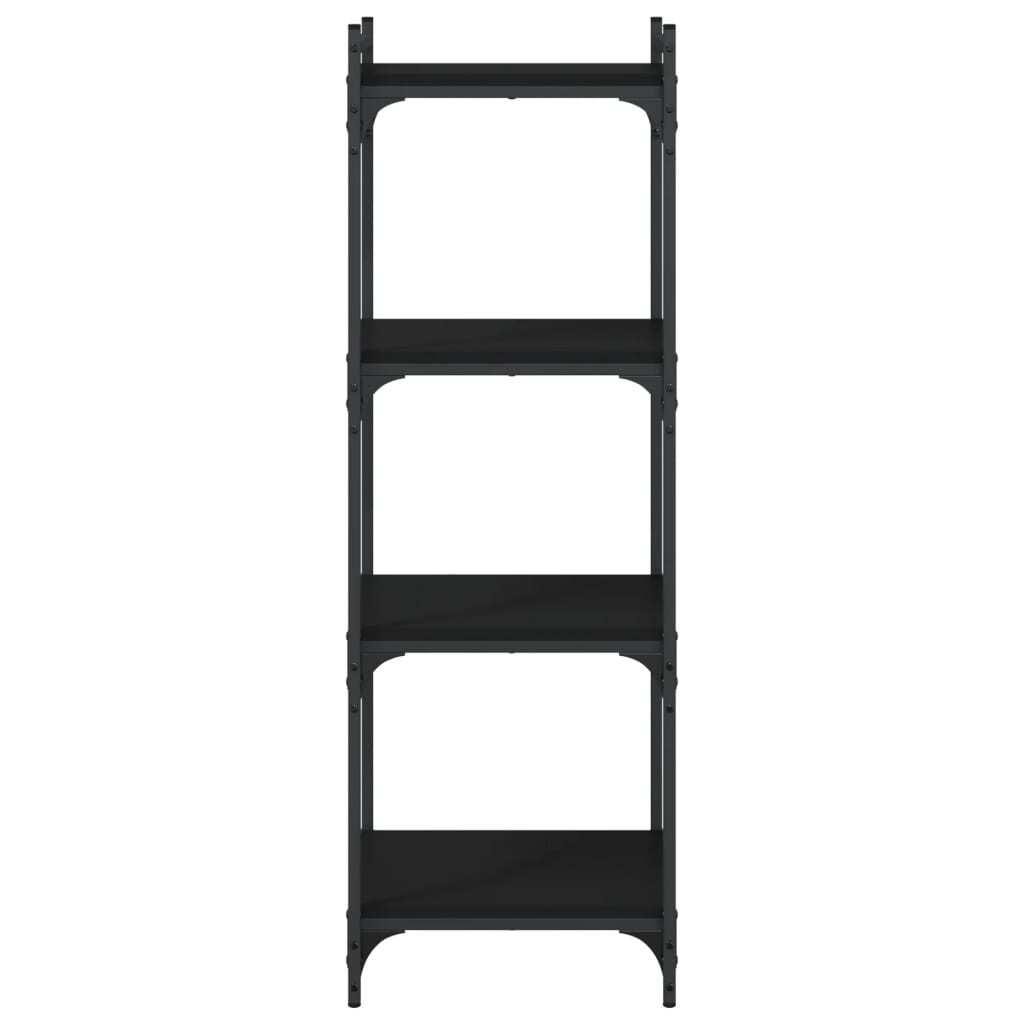 Bookcase Black Engineered wood and metal Medium Bookcase