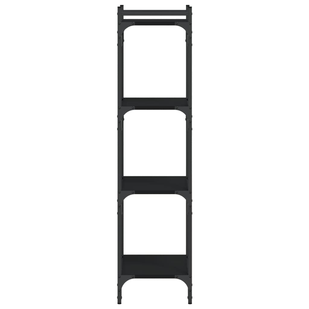 Bookcase Black Engineered wood and metal Medium Bookcase