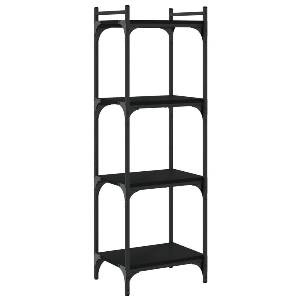 Bookcase Black Engineered wood and metal Medium Bookcase