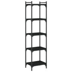 Bookcase Black Engineered wood and metal Medium Bookcase