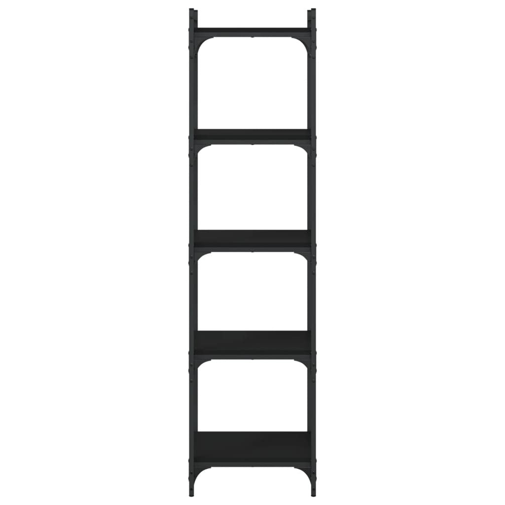Bookcase Black Engineered wood and metal Medium Bookcase