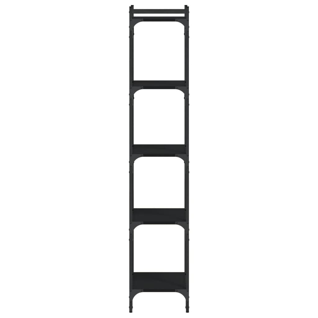 Bookcase Black Engineered wood and metal Medium Bookcase