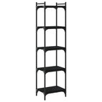 Bookcase Black Engineered wood and metal Medium Bookcase