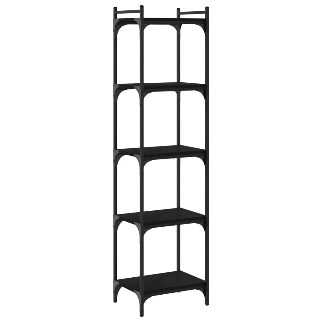 Bookcase Black Engineered wood and metal Medium Bookcase
