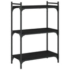 Bookcase Black Engineered wood, Metal 23.6 x 11.8 x 33.9 in