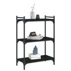 Bookcase Black Engineered wood, Metal 23.6 x 11.8 x 33.9 in