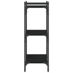 Bookcase Black Engineered wood, Metal 23.6 x 11.8 x 33.9 in