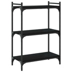 Bookcase Black Engineered wood, Metal 23.6 x 11.8 x 33.9 in