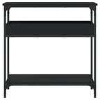 Console Table Black Engineered wood 29.5 x 11.4 x 29.5 in