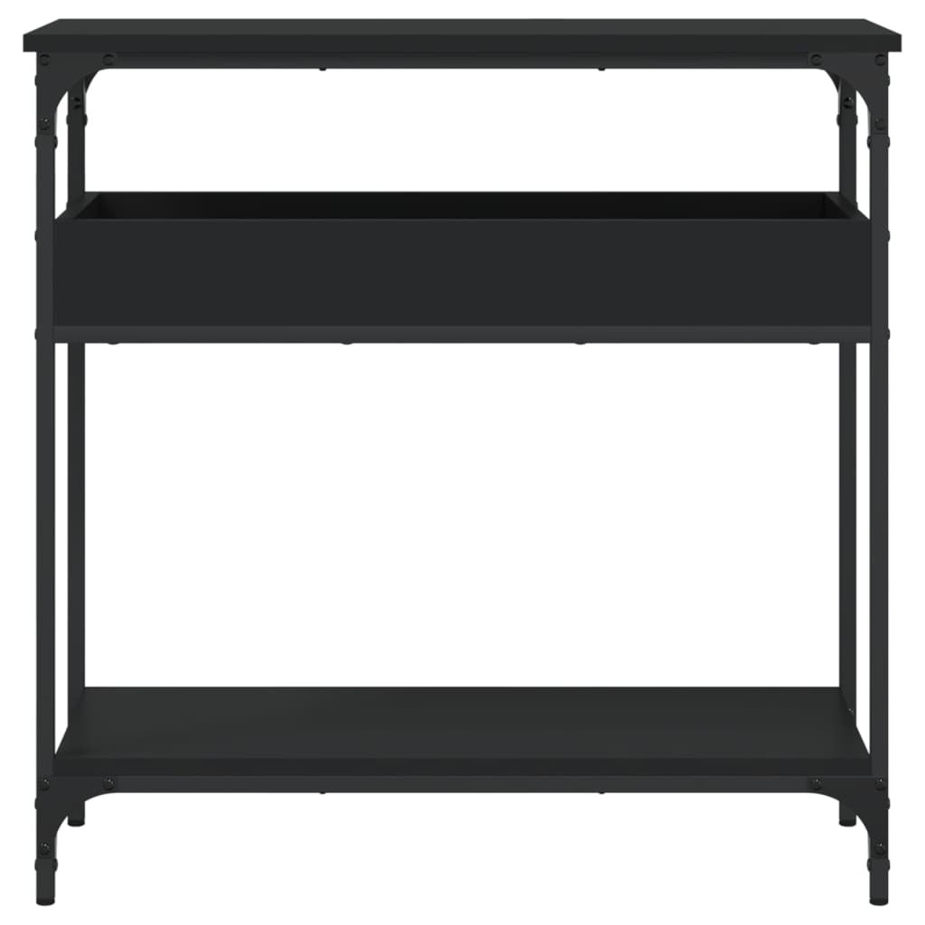 Console Table Black Engineered wood 29.5 x 11.4 x 29.5 in