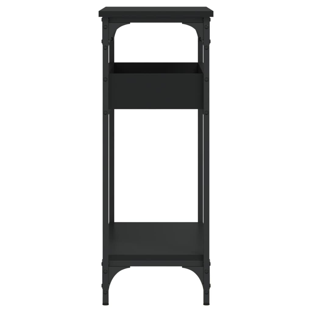 Console Table Black Engineered wood 29.5 x 11.4 x 29.5 in