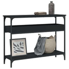 Console Table Black Engineered wood 39.4 in x 11.4 in x 29.5 in