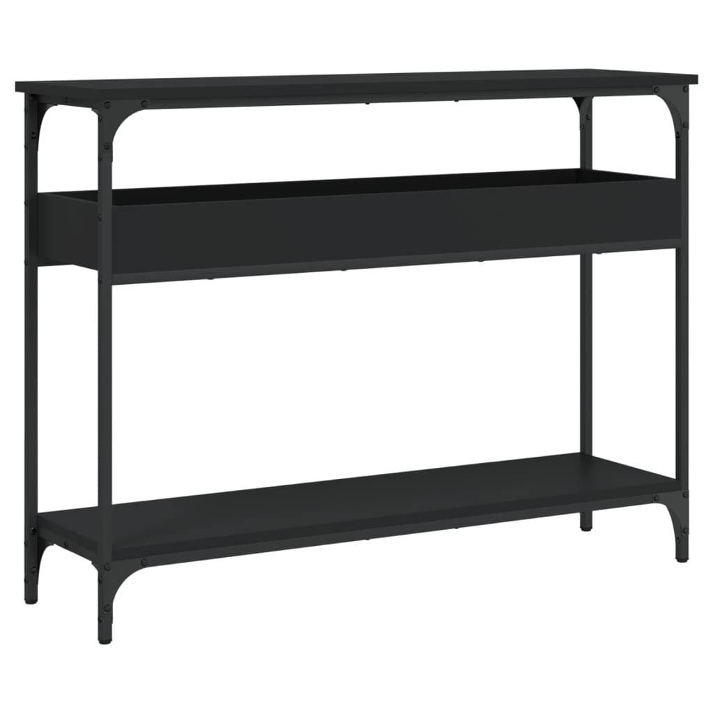 Console Table Black Engineered wood 39.4 in x 11.4 in x 29.5 in