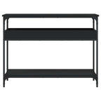 Console Table Black Engineered wood 39.4 in x 11.4 in x 29.5 in