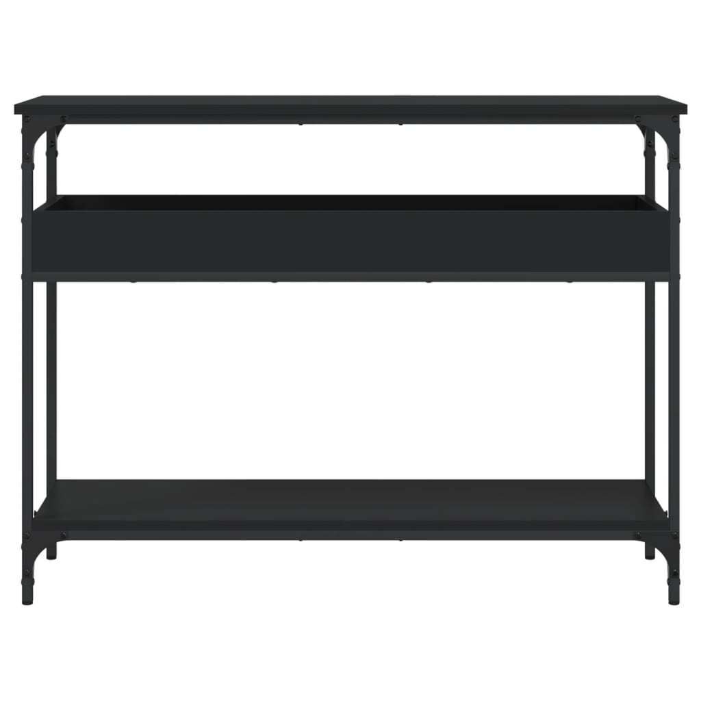 Console Table Black Engineered wood 39.4 in x 11.4 in x 29.5 in