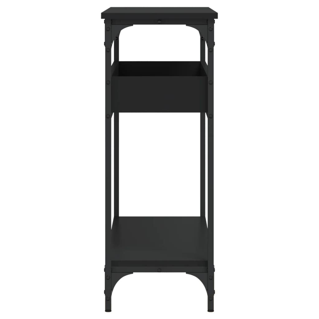 Console Table Black Engineered wood 39.4 in x 11.4 in x 29.5 in
