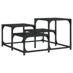 Coffee Table Black Engineered wood, Metal Medium Industrial