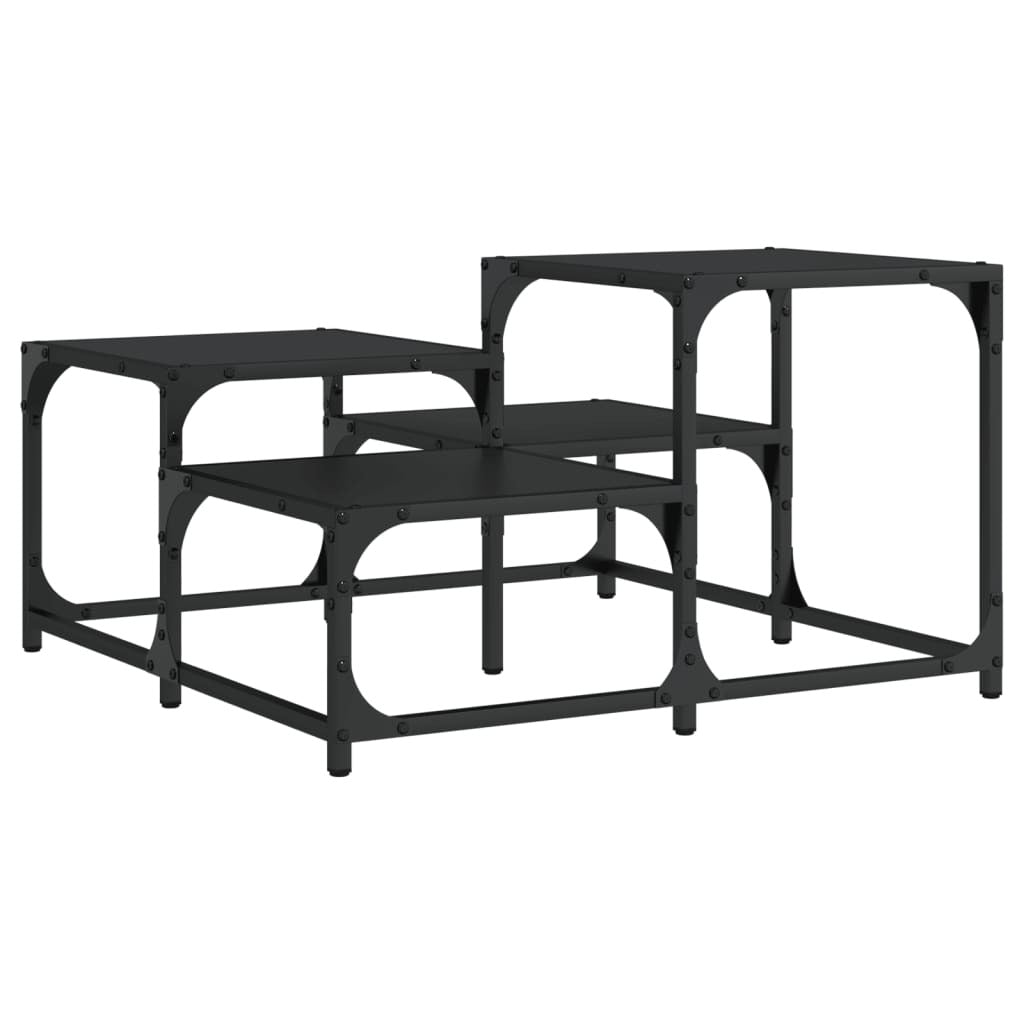 Coffee Table Black Engineered wood, Metal Medium Industrial
