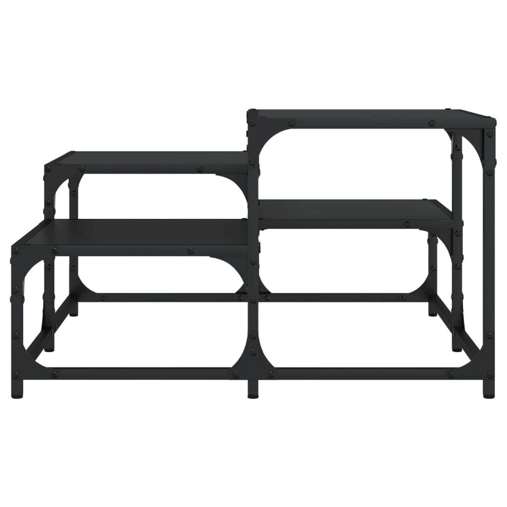 Coffee Table Black Engineered wood, Metal Medium Industrial
