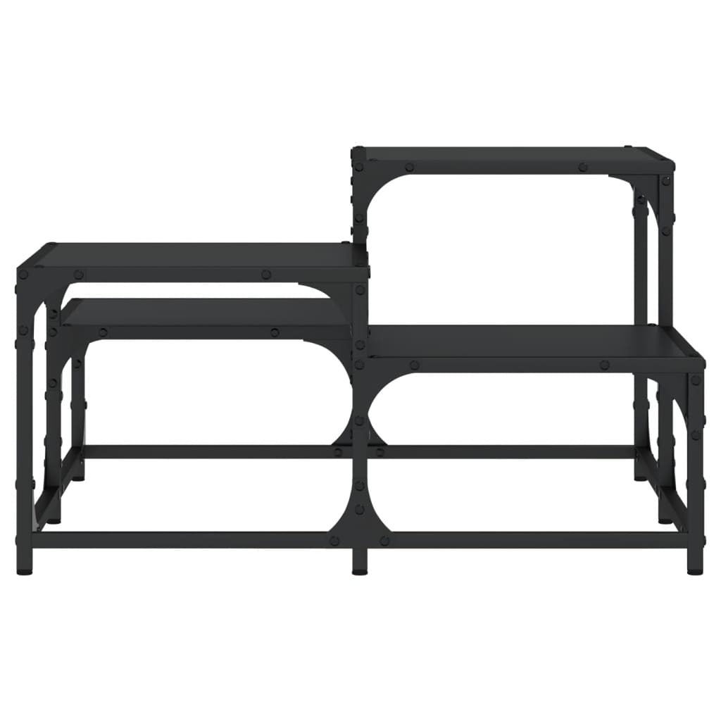 Coffee Table Black Engineered wood, Metal Medium Industrial