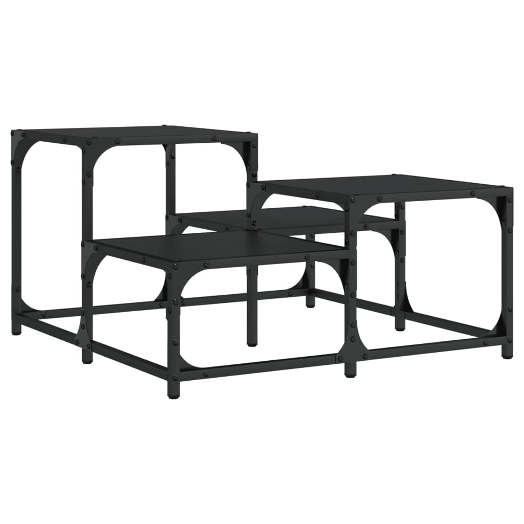 Coffee Table Black Engineered wood, Metal Medium Industrial