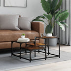 Coffee Table Smoked oak Engineered wood, metal Medium
