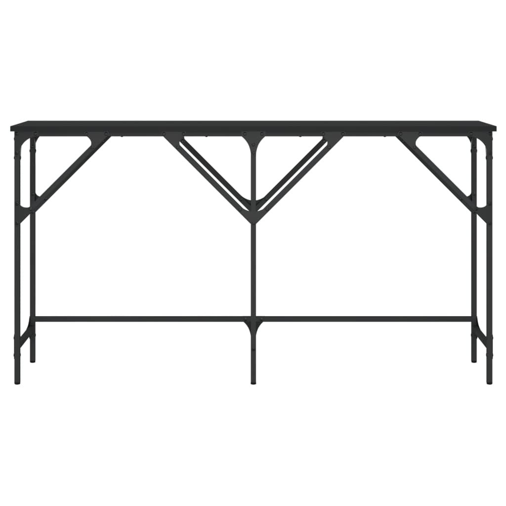 Console Table Black Engineered wood 55.1 x 11.4 x 29.5 in