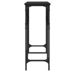 Console Table Black Engineered wood 55.1 x 11.4 x 29.5 in