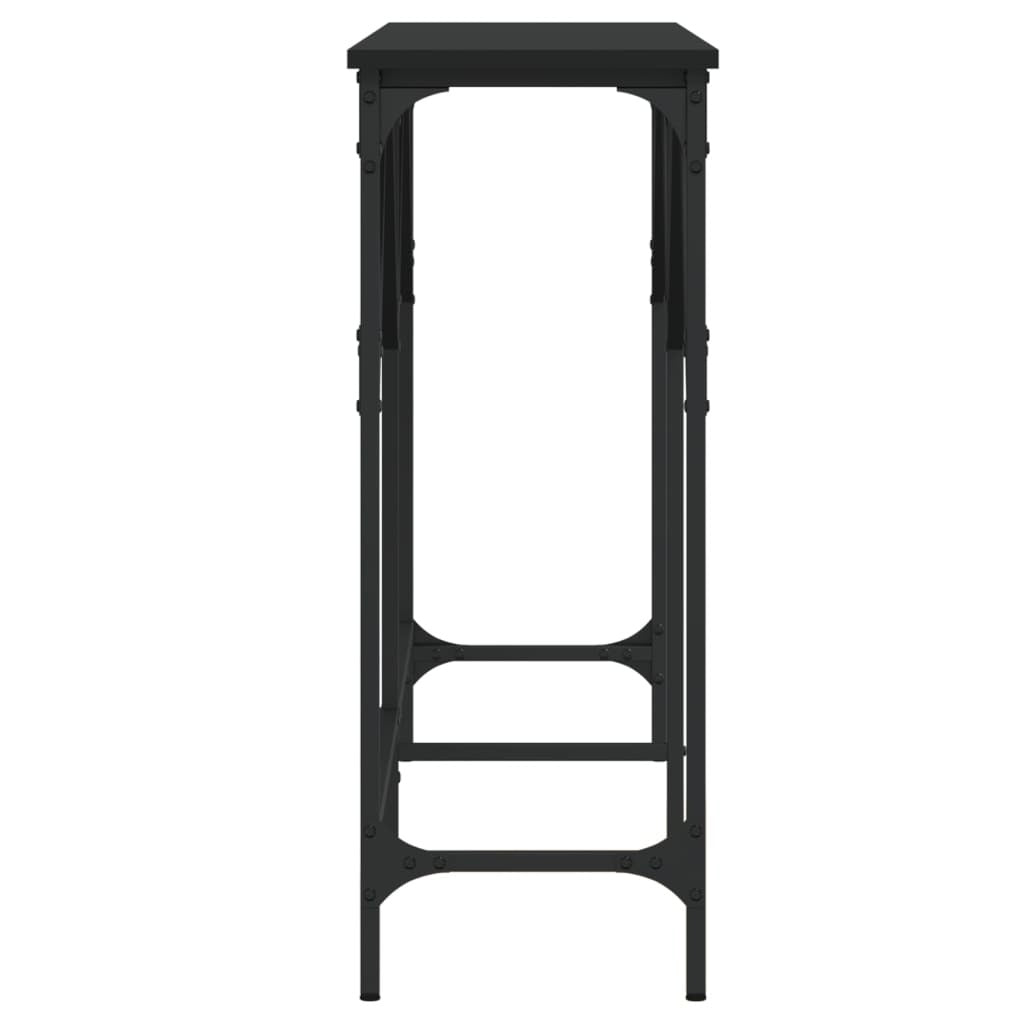 Console Table Black Engineered wood 55.1 x 11.4 x 29.5 in