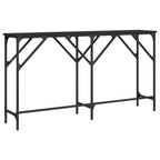 Console Table Black Engineered wood 55.1 x 11.4 x 29.5 in