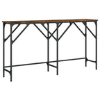 Console Table Smoked oak Engineered wood Narrow console
