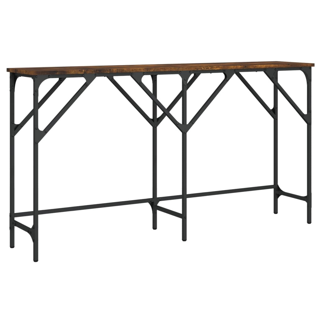Console Table Smoked oak Engineered wood Narrow console