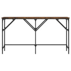 Console Table Smoked oak Engineered wood Narrow console