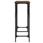 Console Table Smoked oak Engineered wood Narrow console