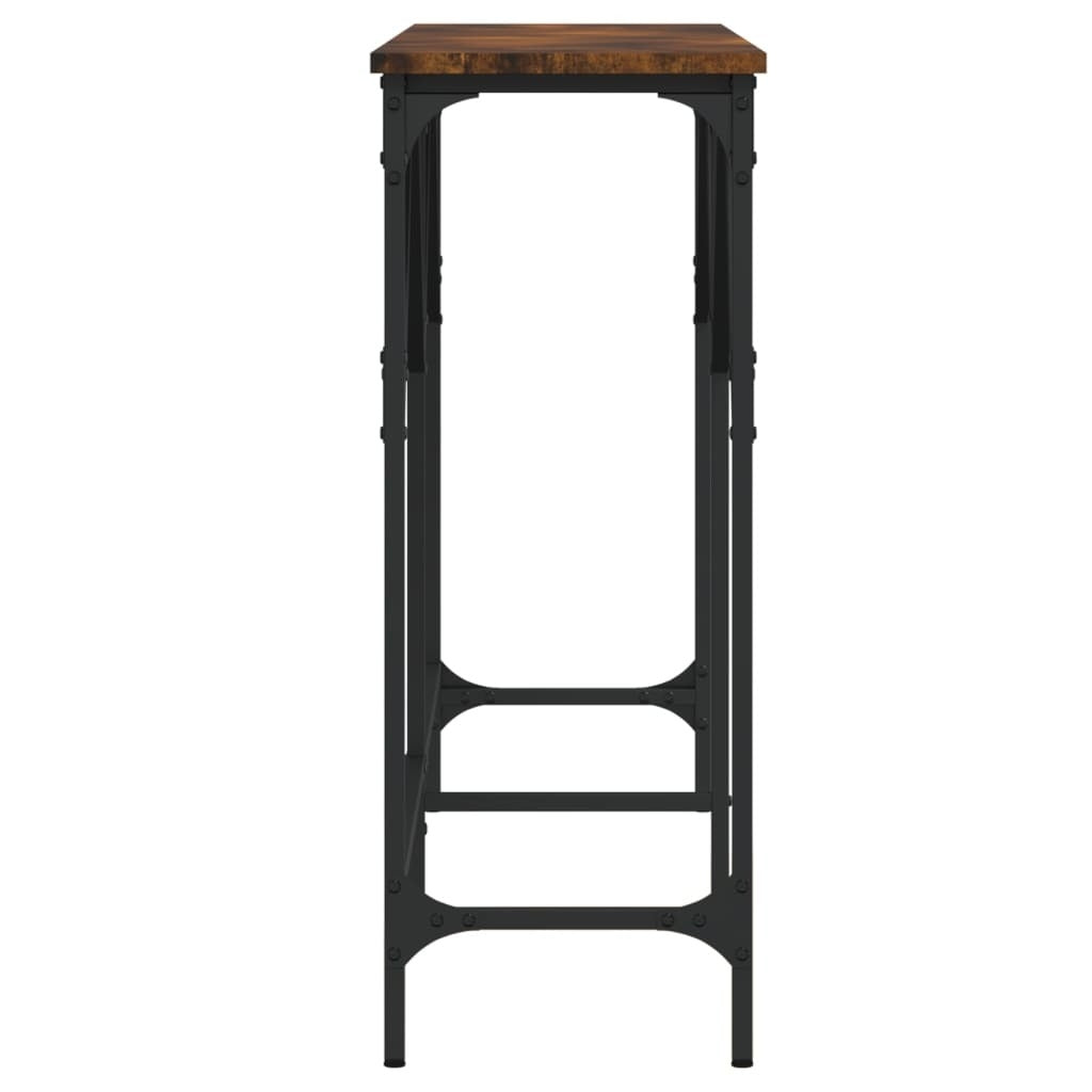 Console Table Smoked oak Engineered wood Narrow console
