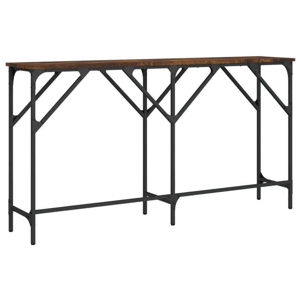 Console Table Smoked oak Engineered wood Narrow console
