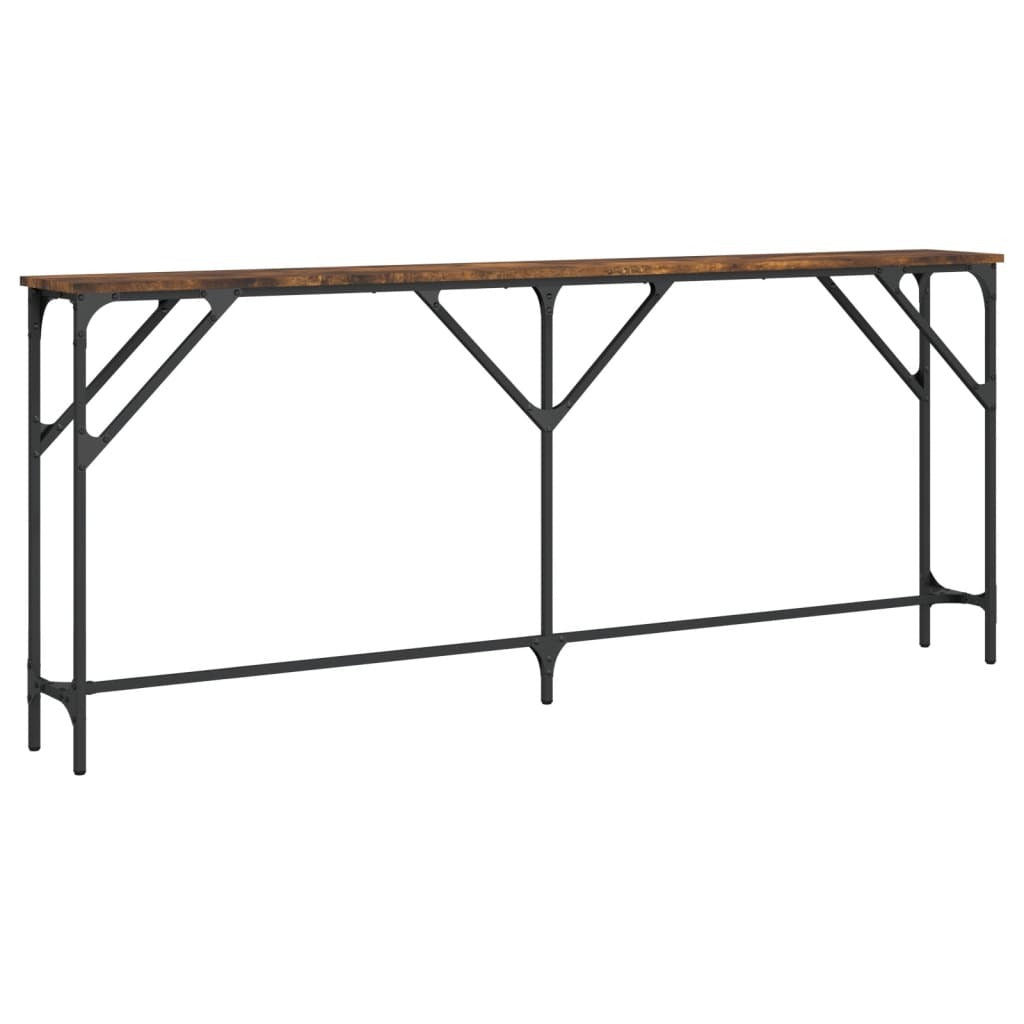 Console Table Smoked Oak Engineered Wood Extra Long