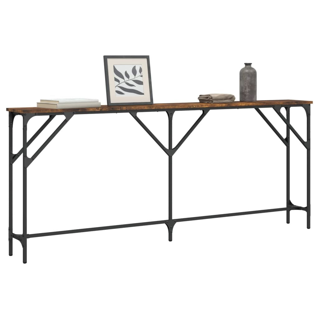 Console Table Smoked Oak Engineered Wood Extra Long