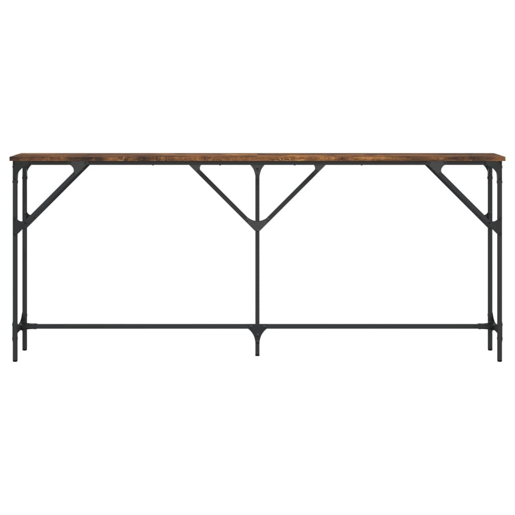 Console Table Smoked Oak Engineered Wood Extra Long