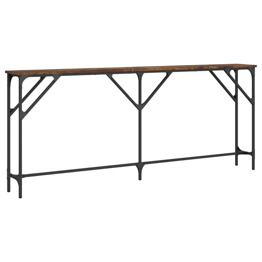 Console Table Smoked Oak Engineered Wood Extra Long